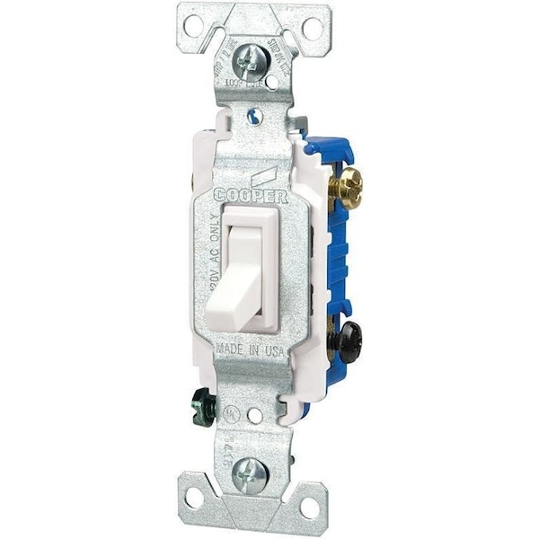 Interruptor de palanca de Eaton Wiring Devices, 15 A, 120 V, Material de cubierta de policarbonato, Blanco - C1303-7LTW-L