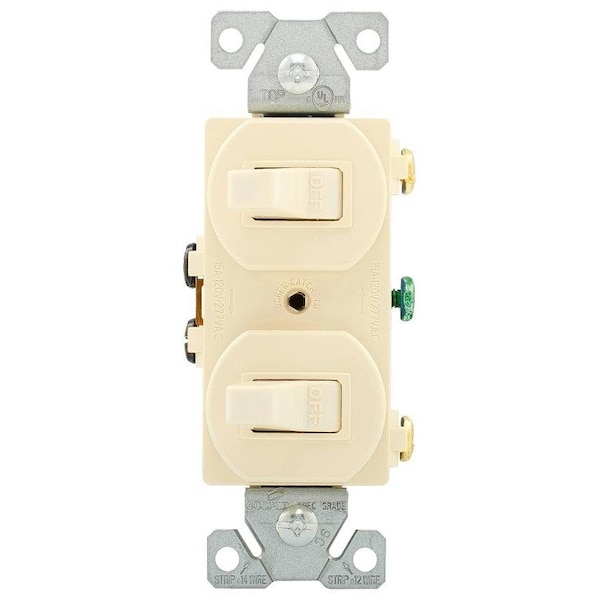 Dispositivo de cableado combinado tipo interruptor basculante Eaton, 15 A, 120277 V, Terminal de tornillo, Material de carcasa de acero - 271LA