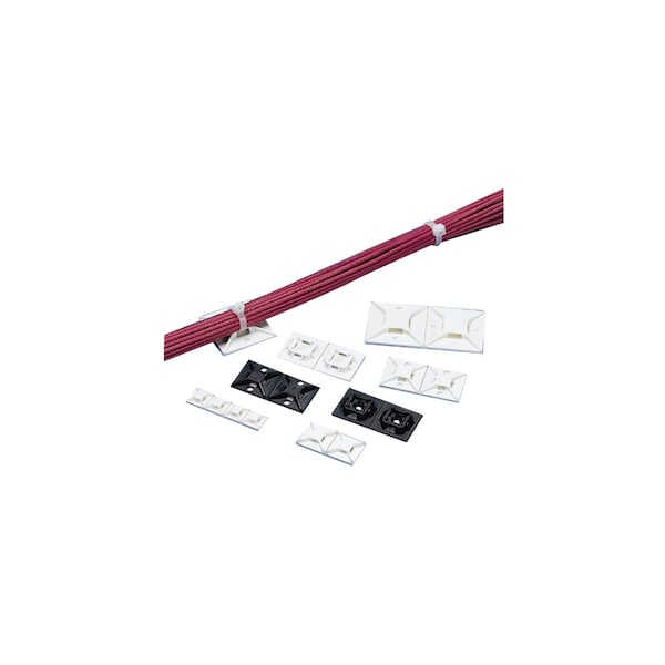 Panduit MOUNT 4 WAY ADHESIVE BACKED, SUPPORTS 20LB, NATURAL 50/PK ROHS, PK 50 - 157605