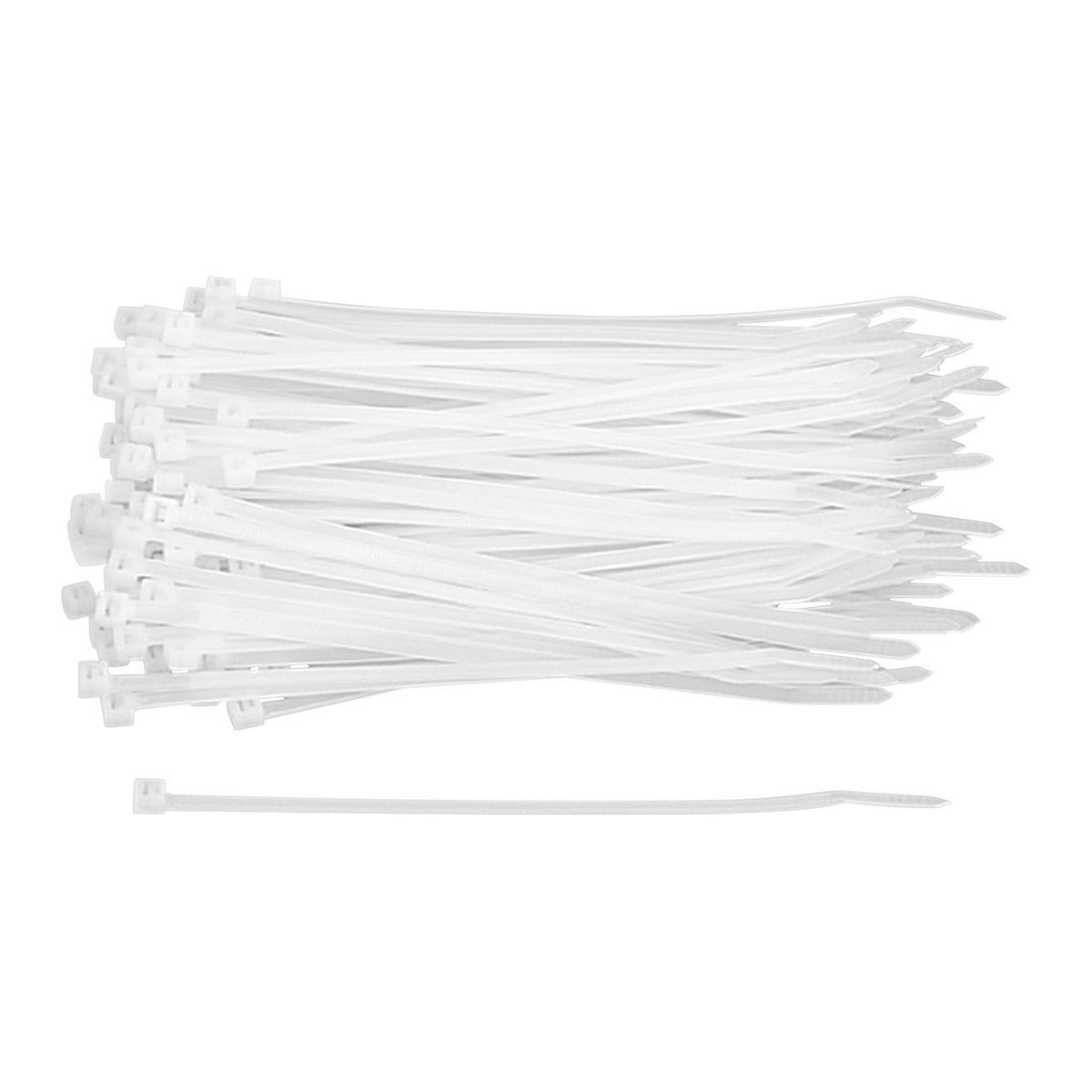 Ataduras de cables blancas de 8 pulgadas, paquete de 100 - 1142