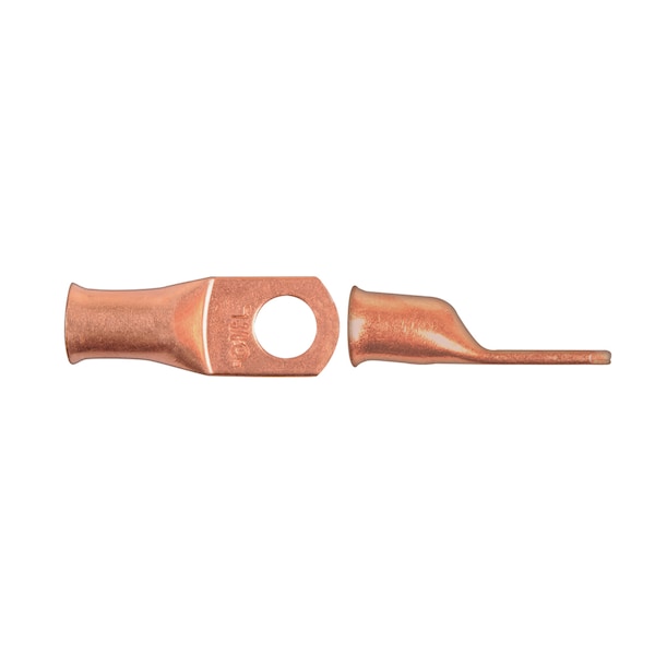 Disco Copper Battery Cable Lugs 1 Gauge 3/8" Stud Size PK10 - 17685PK