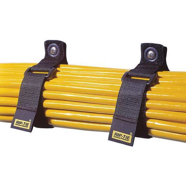 Rip-Tie 10" L Buckle Hook-and-Loop Cinch Strap BK PK 10 - N-10-G10-BK