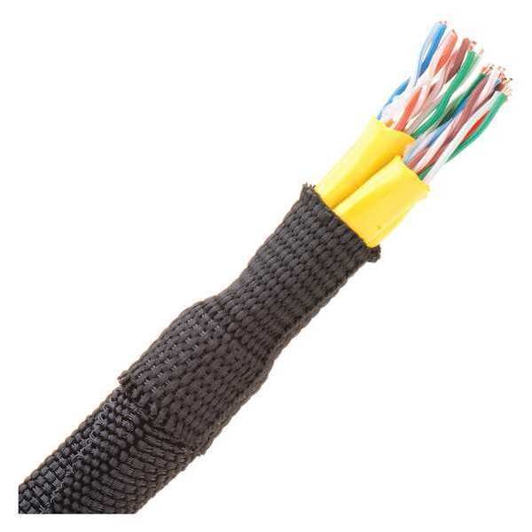 Techflex Fabric Shrink Tubing, 2:1, .48", Black, 12ft - H2F0.48BK12
