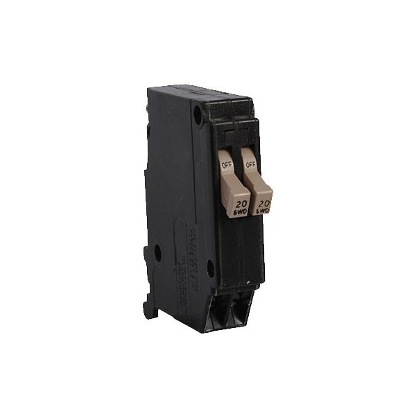 Eaton Circuit Breaker, CH Series, 20A, 1 Pole, 120/240V AC, 10kA - CHT2020