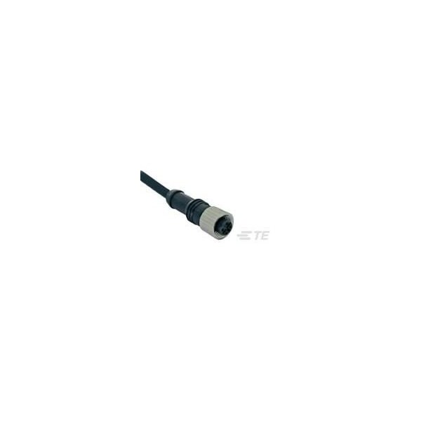 Te Connectivity M12 FEMALE CONN.   STRAIGHT  PUR CABLE - 1838247-3