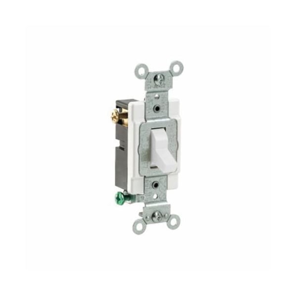 Interruptor de Pared Leviton, de 3 Vías, Lateral, 120/277V, 20A, Blanco - CS320-2W