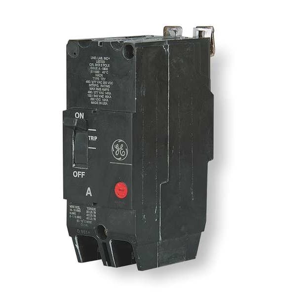 Ge Molded Case Circuit Breaker, TEY Series, 20A, 2 Pole, 277/480V AC, 14kA at 277/480V AC - TEY220