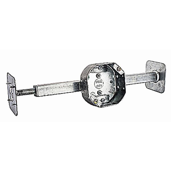 Steel City Electrical Box, 15.8 cu in, Ceiling Box Type, Steel, Octagon Shape - 54151CFB-BHL-OW