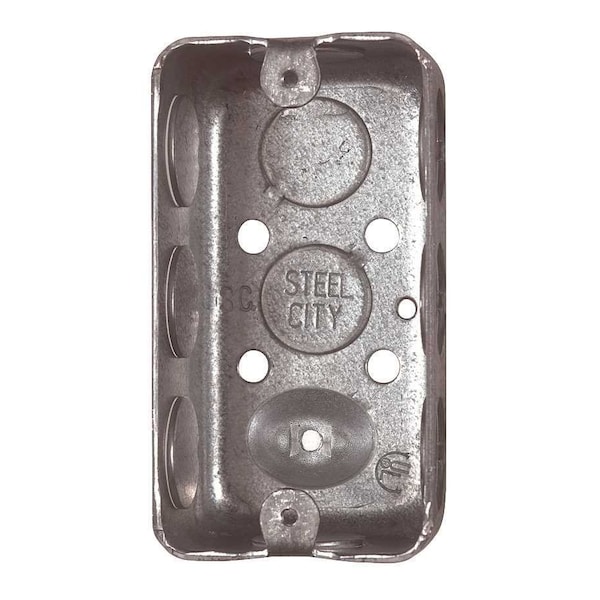 Steel City Electrical Box, 14.5 cu in, Handy Box Type, 1 Gang, Steel, Rectangular Shape - 58371 1/2
