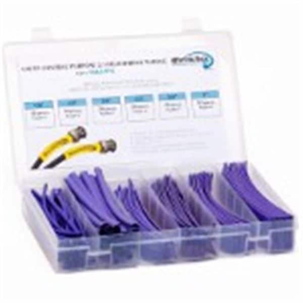 Techflex 6 in. Shrinkflex Heat Shrink Tubing Kit, 2 - 1 Shrink, Purple, 110PK - HSK2-PP-K