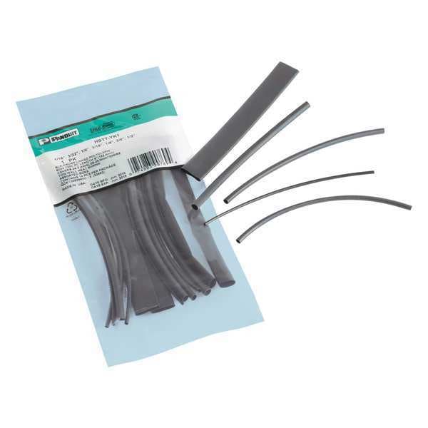 Panduit Heat Shrink Tubing Kit, Black, 8 Pc - HSTT-YK2