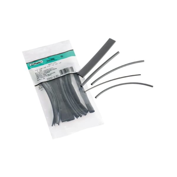 Panduit Heat Shrink Tubing Kit, Black, 8 Pc - HSTT-YK2