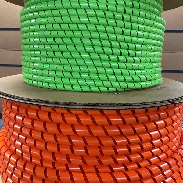 Heli-Tube 1/4 In. OD X 100FT Spiral Wrap Green UV Resistant Polyethylene - HT 1/4 C GR UV-100