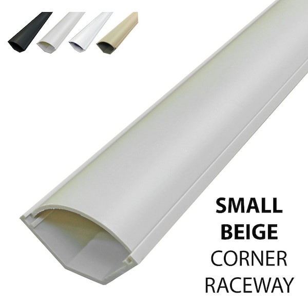 Electriduct Small Corner Duct 1150 Series Cable Raceway- 5ft x 20pcs- Beige - SRCD-1150-5-CASE-BE