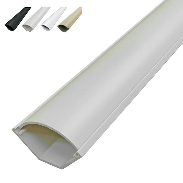 Electriduct Small Corner Duct 1150 Series Cable Raceway- 5ft x 20pcs- Beige - SRCD-1150-5-CASE-BE