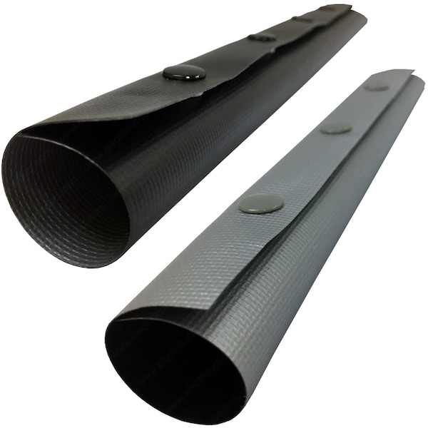 Electriduct Reversible Button Side Entry Cable Sleeve- Silver/Black- 4" x 5ft - WL-J-BWS-400-5FT-GY