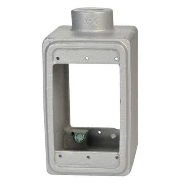 Appleton Electric Weatherproof Electrical Box, 18 cu in, FS Box Type, 1 Gang, Malleable Iron - FS-1D-50
