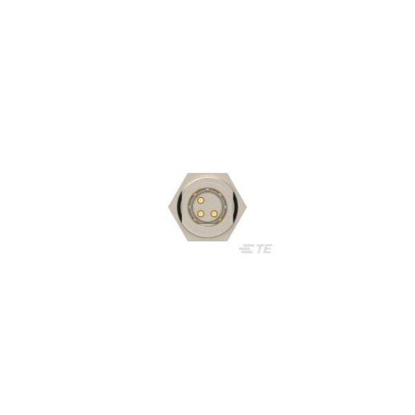 Te Connectivity Circular Connector, 3 Contact(S), Brass, Male, Solder Terminal, Plug - 1838893-1