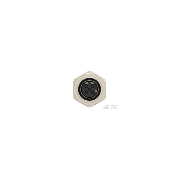 Te Connectivity Circular Connector, 5 Contact(S), Brass, Female, Solder Terminal, Receptacle - T4143512051-000