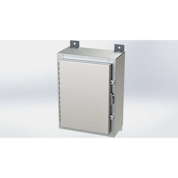 Saginaw Control & Engineering 316 Stainless Steel Electrical Enclosures, 16 in H, 6 in D, 12 in W, NEMA 4X, Hinged - SCE-16H1206SS6LP