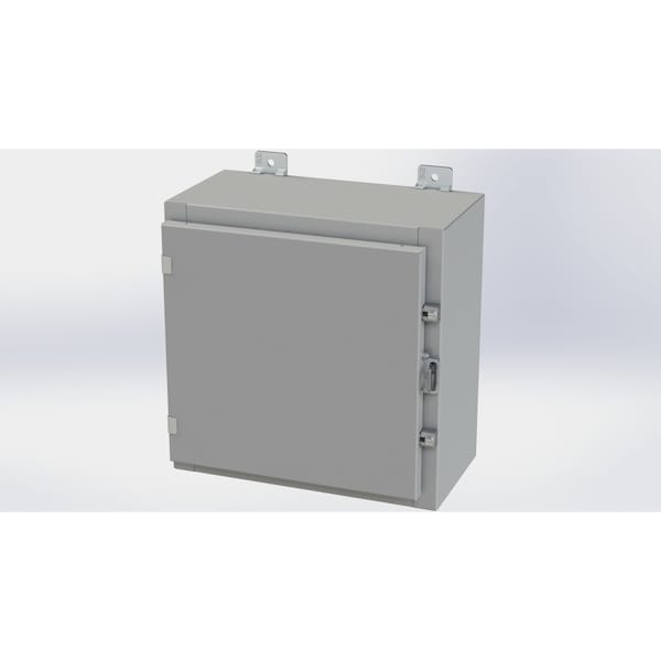 Saginaw Control & Engineering Carbon Steel Electrical Enclosures, 16 in H, 8 in D, 16 in W, NEMA 4, Hinged - SCE-16H1608LP