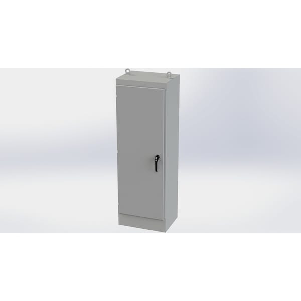 Saginaw Control & Engineering Carbon Steel Electrical Enclosures, 72 in H, 18 in D, 24 in W, NEMA 3R, 12, 13, Hinged - SCE-72EL2418FS