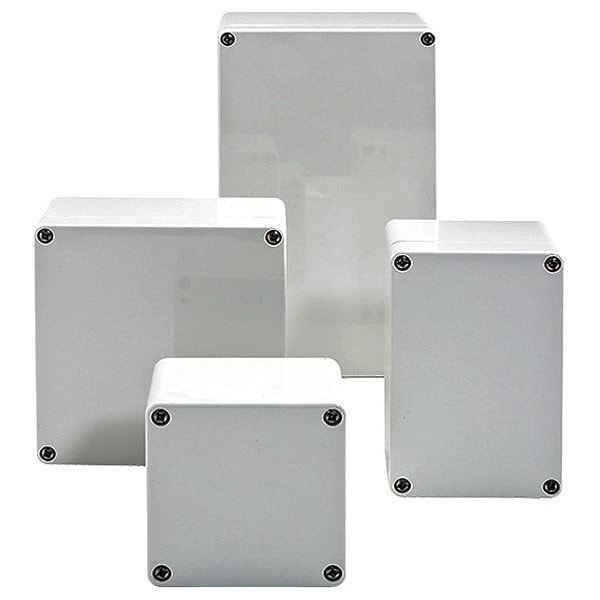 Wiegmann Polycarbonate Electrical Enclosures, 6.06 in H, 3.31 in D, 5 in W, NEMA 4X, Screw On - HW-S16012090
