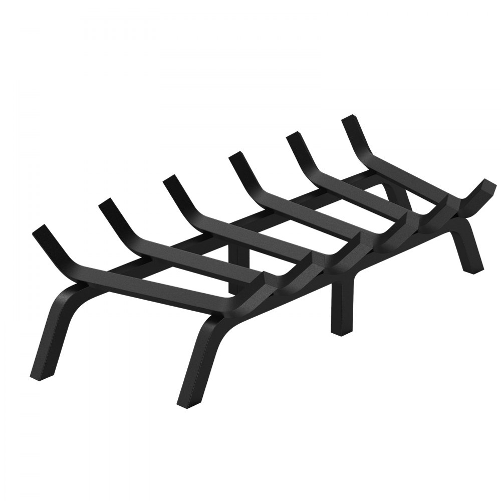VEVOR Fireplace Log Grate, 27 inch Heavy Duty Fireplace Grate with 6 Support Legs, 3/4’’ Solid Powder-coated Steel Bars, Log Firewood Burning Rack Holder for Indoor and Outdoor Fireplace - ZTXYMP34X342740JUV0