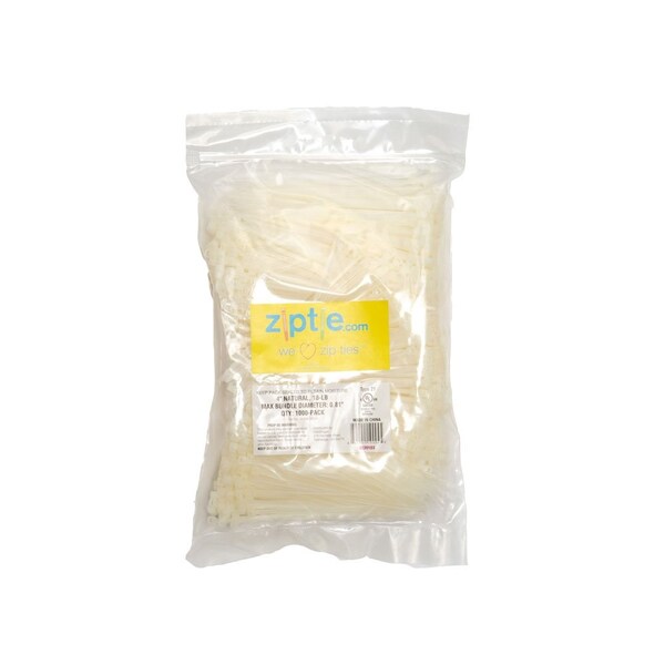 South Main Hardware 4-in   18-lb, Natural, 1000 Standard Nylon Tie - 220103
