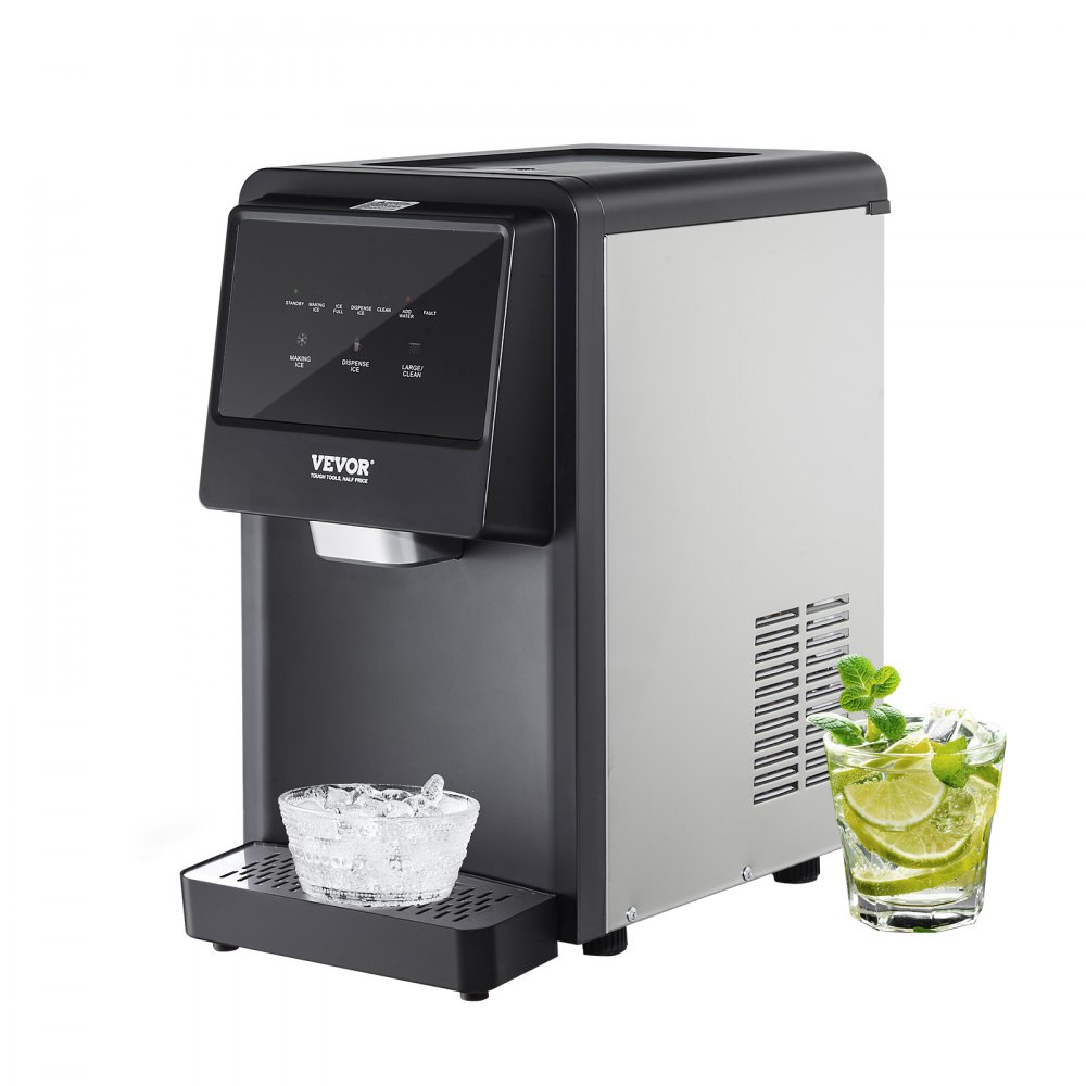 Máquina de hielo VEVOR para encimera, 62 libras en 24 horas, máquina de hielo portátil de autolimpieza automática con tubo de llenado de agua, filtro de agua y tubo de drenaje, máquina de hielo de relleno automático de agua para el hogar, cocina, oficina, fiesta - JJBTMSZB62LBSQUNUV1