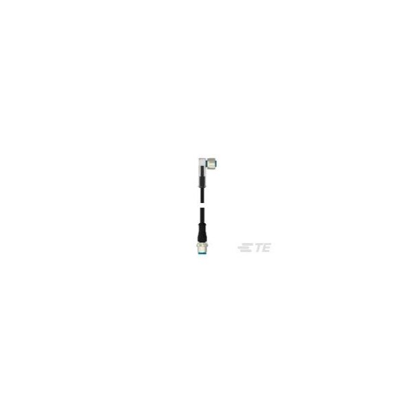 Te Connectivity M12 angld sckt to M12 strght plg 3 LED - 2-2273126-4