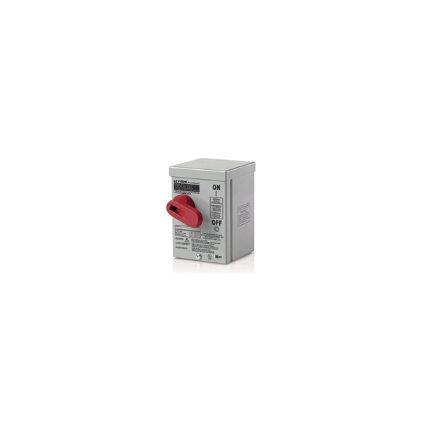Interruptor de motor manual de 30 amperes CA 600 VCA Leviton - N3302-DS