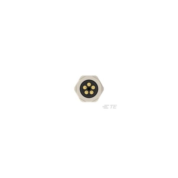 Te Connectivity Circular Connector, 4 Contact(S), Brass, Female, Solder Terminal, Receptacle - T4141L12051-000