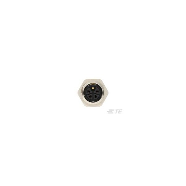 Te Connectivity Circular Connector, 4 Contact(S), Brass, Female, Solder Terminal, Receptacle - T4141L12051-000