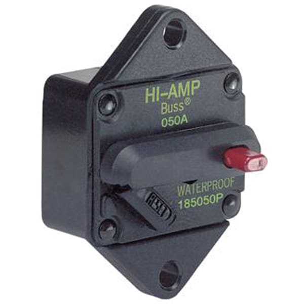 Marinco Marinco 185050P-01-1 Marine Switchable Reset Circuit Breaker - 50 Amp, Panel Mount - 185050P-01-1