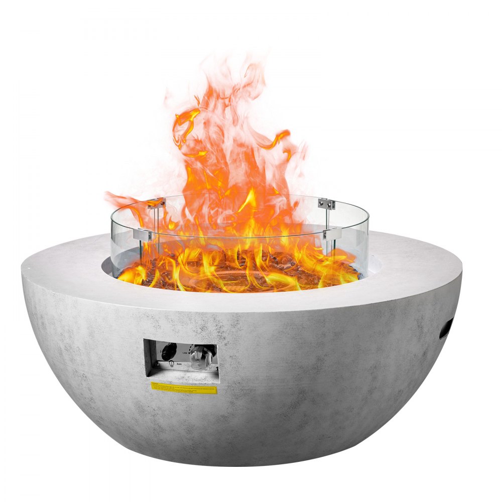 VEVOR Propane Fire Pit Outdoor Concrete Gas Fire Pit 39 in Tabletop 50000 BTU - FSNRQHK42YCY8GDSKV9