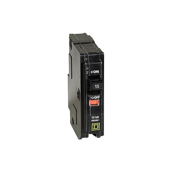 Square D Miniature Circuit Breaker, QO Series, 15A, 1 Pole, 120/240V AC, 10kA at 120/240V AC - QO115CP