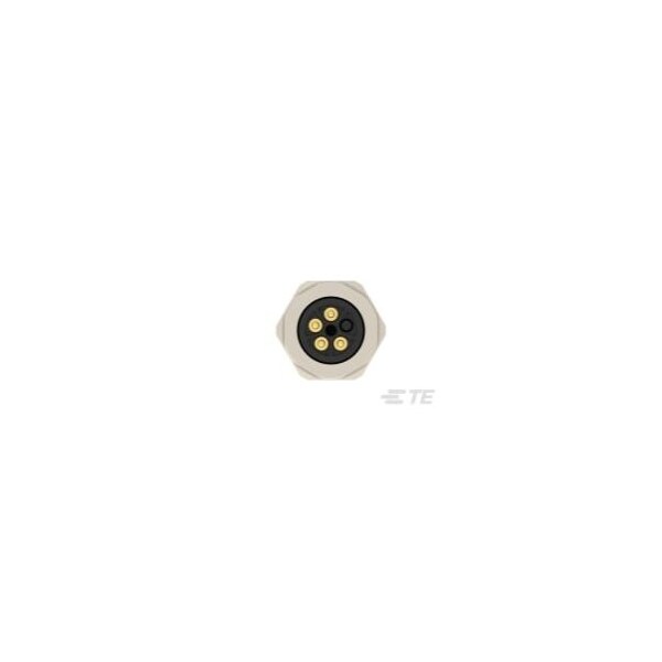 Te Connectivity Circular Connector, 3 Contact(S), Brass, Female, Solder Terminal, Receptacle - T4141L12041-000