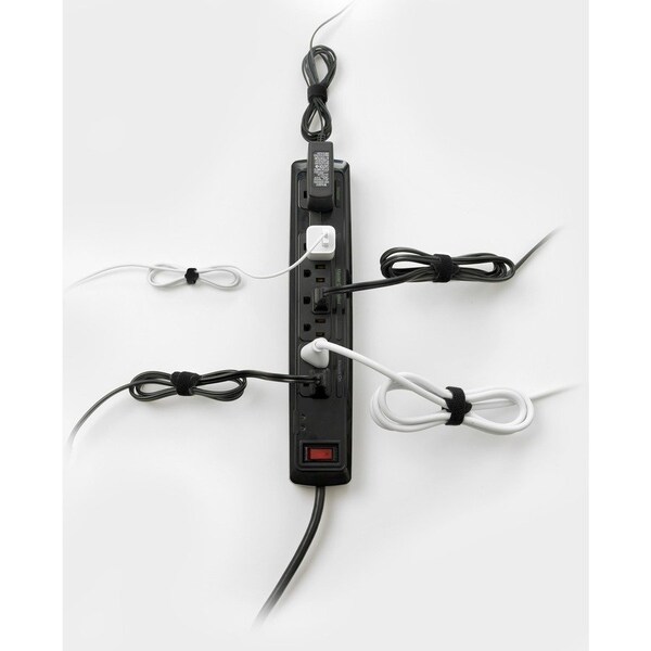 Velcro Brand Self-Gripping Cable Ties, Reusable, 1/2"x8", 25/PK, BK 25PK - VEK91141
