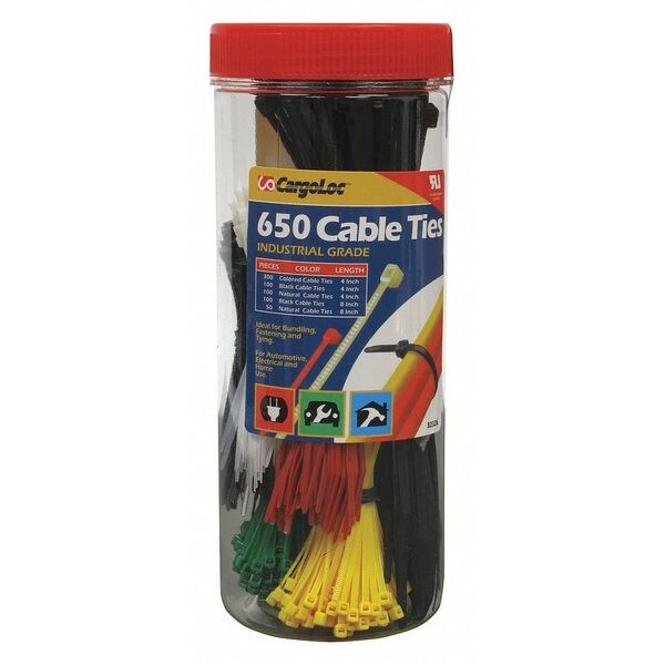 Cargoloc Cable Ties, Nylon, Black, 100 pcs. - 32326