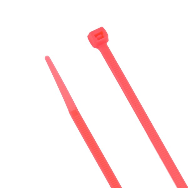South Main Hardware 11-in 75-lb, Fluorescent Pink, 100 Standard Nylon Tie - 220180