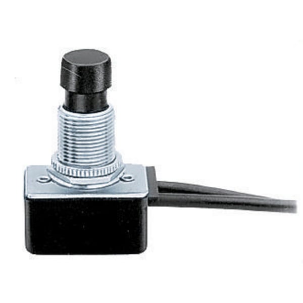 Interruptores de grado comercial, montaje en panel y especialidades de Hubbell Wiring Device-Kellems, Interruptores de botón pulsador, un polo un tiro 4A 250V / 8A 125V, Conductores de alambre - HBL11PBWL