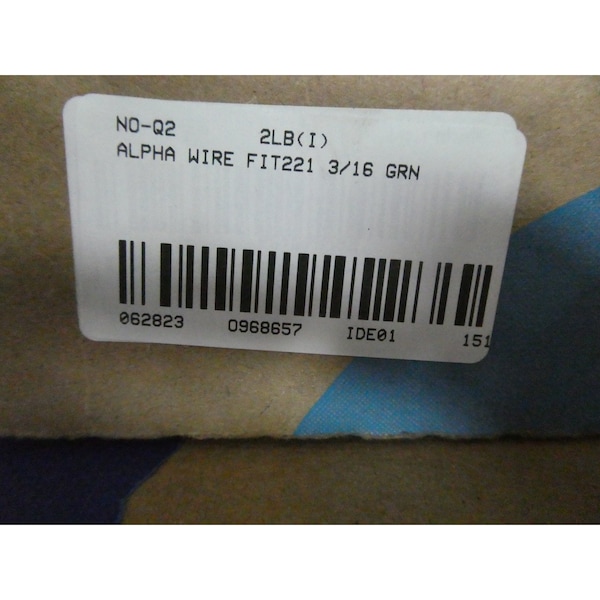 Alpha Wire BOX OF 25 GREEN 3/16IN 4FT WIRE SPLICE KIT & HEAT SHRINK TUBING, 25PK - FIT221 3/16 GRN