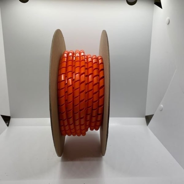 Heli-Tube 1/4 In. OD X 50FT Spiral Wrap Orange UV Resistant Polyethylene - HT 1/4 C OR UV-50
