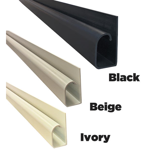 Electriduct Large Hook Channel Cable Raceway- 59" x 1 Piece- Ivory - SR-ED-H-LG-IV