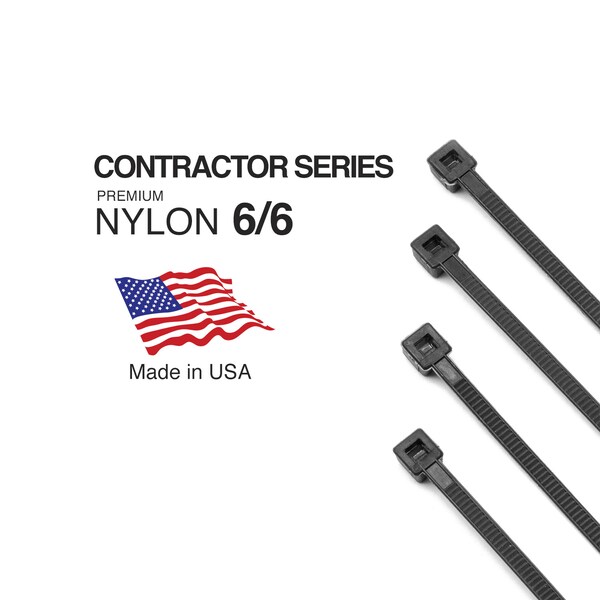 Tr Industrial 7.6 in Contractor Series Type 21 UV Cable Ties, 100-pk - TR88402