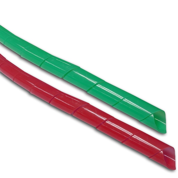 Electriduct Spiral Cable Wrap 1/4" Holiday Colors-200FT (100ft Green + 100ft Red) - WL-SW-025-XMAS-100