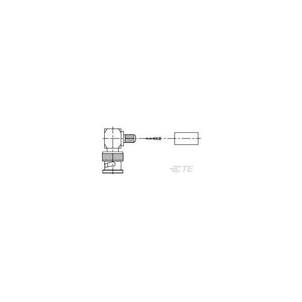 Te Connectivity BNC R/A Plg Hex 50Ohm Nickel Pltd RG58C/ - 1-1337544-0
