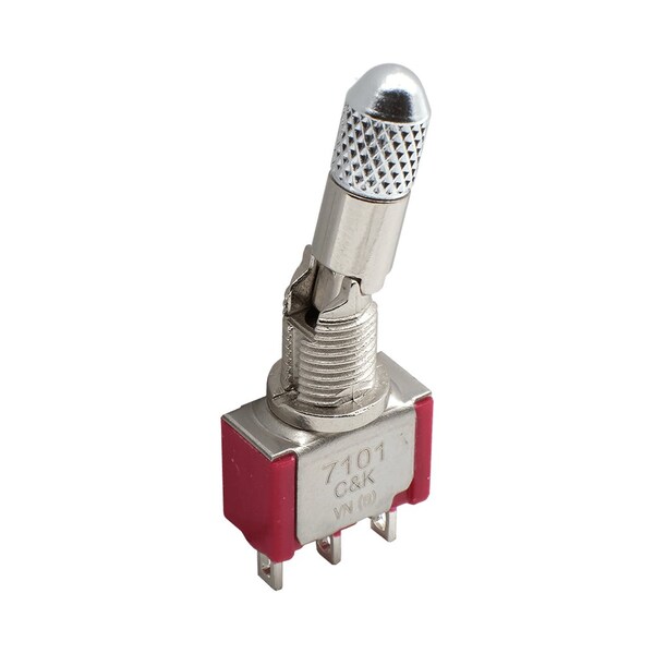 Interruptor de palanca de C&K Components, Dpdt, Encendido-Encendido, 5A, 28Vdc, 6 agujeros de PCB, terminal de soldadura, actuador de palanca, Through - 7201P3CWAV2SE