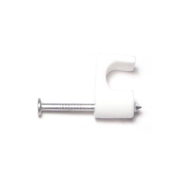 Midwest Fastener 7mm White Plastic Nail Wire Clips 35PK - 64192